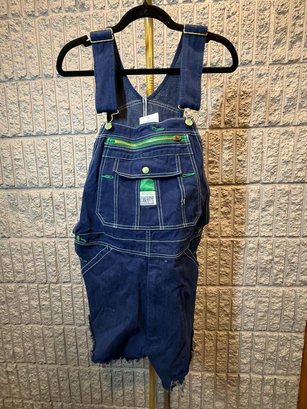 630 Liberty Overalls Size 34x30 Dark Blue Denim Bib Overalls